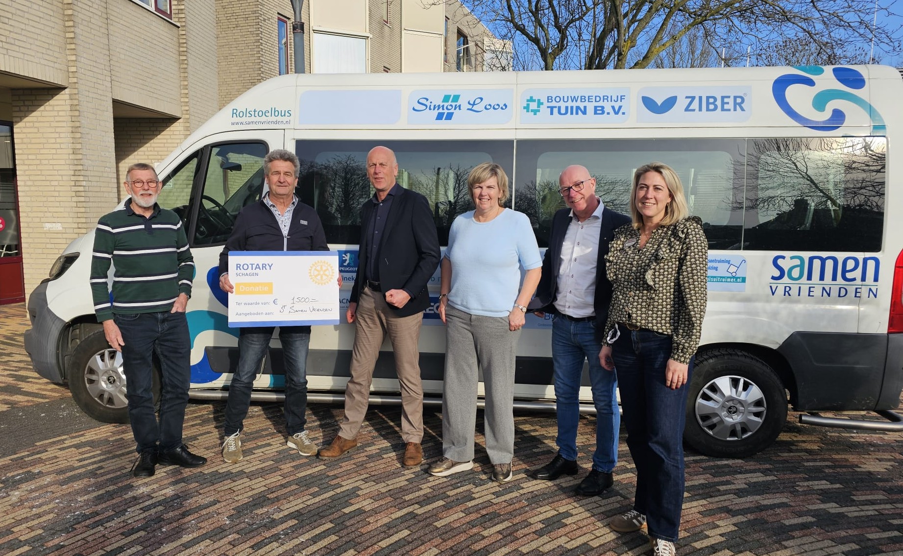 Geweldig bedrag van € 1.500,00 ontvangen van Rotary Schagen