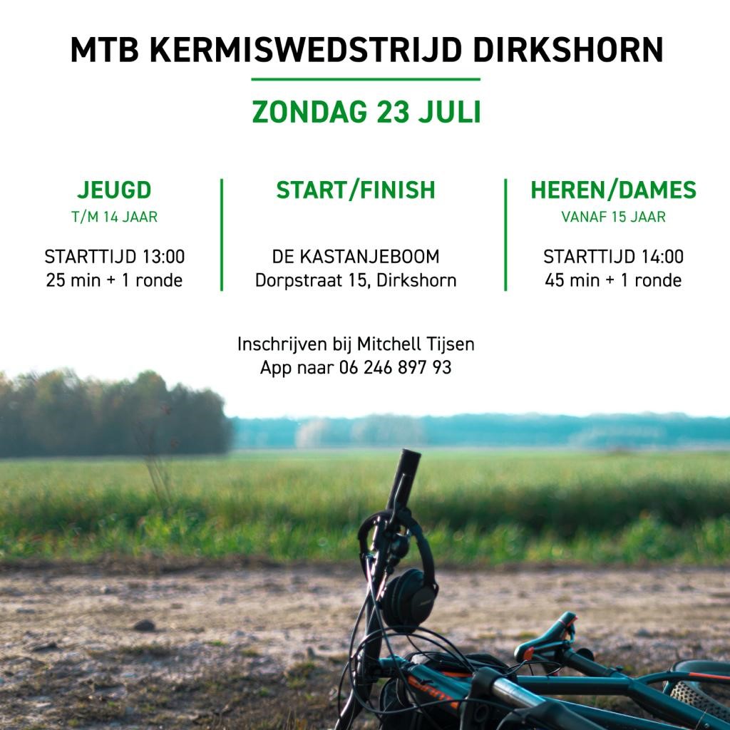 zondag 23 juli MTB kermiswedstrijd Dirkshorn
