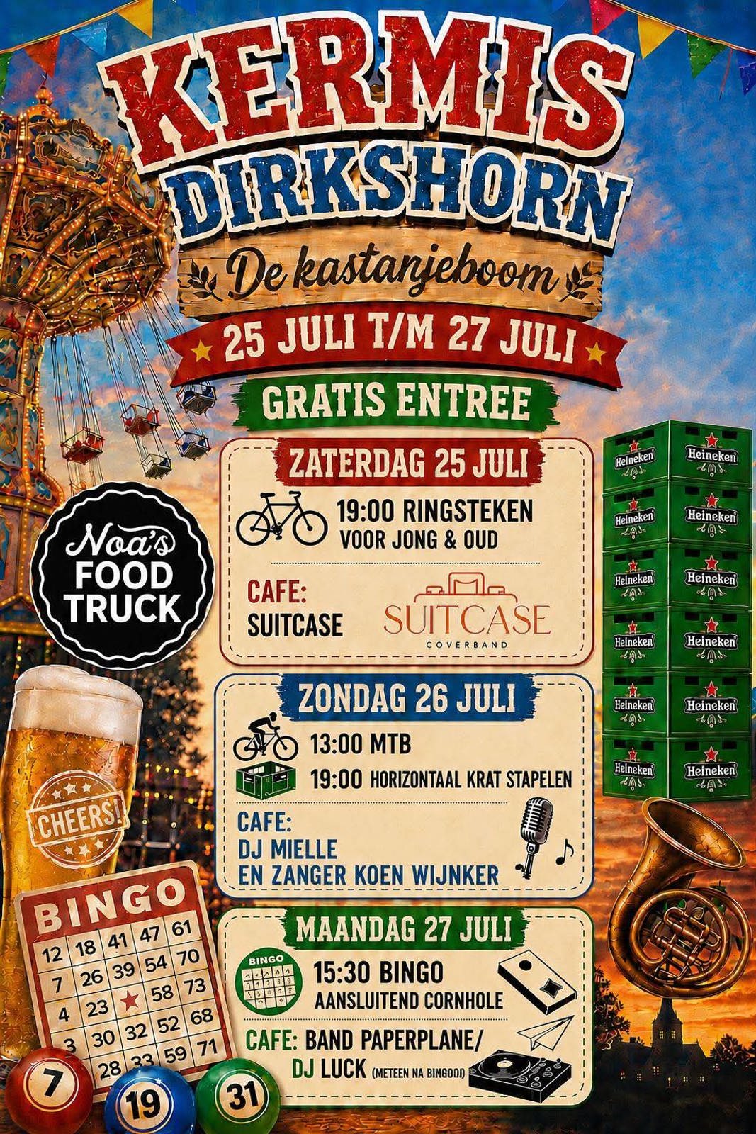 Kermis programma 2026 in Dirkshorn.