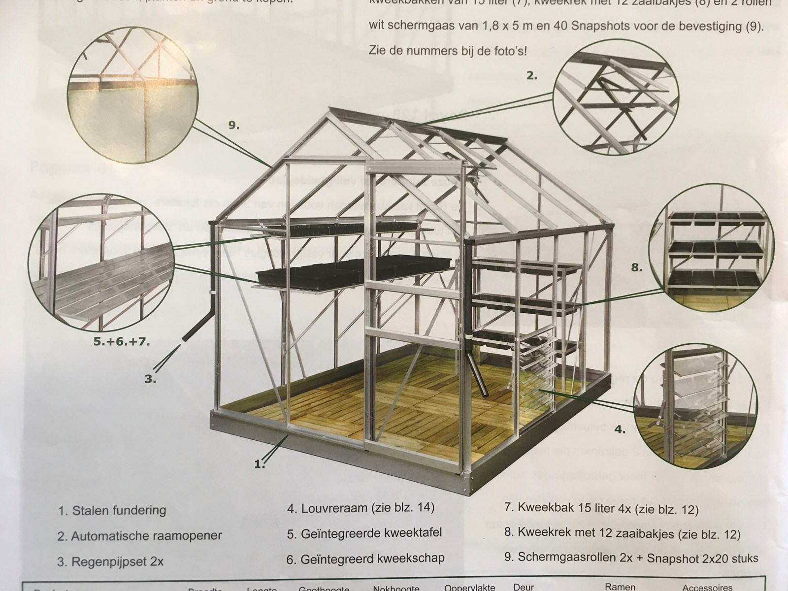 De tuinkas in elkaar!?